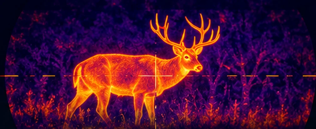 Illustration of an animal rendered in a false-color thermal palette